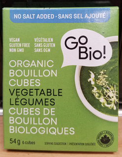 Bouillon Cubes - Vegetable - No Salt (Go Bio)